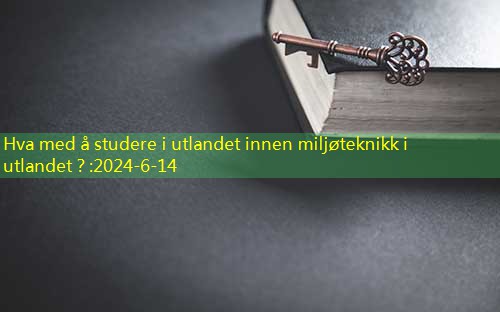 Hva med å studere i utlandet innen miljøteknikk i utlandet？