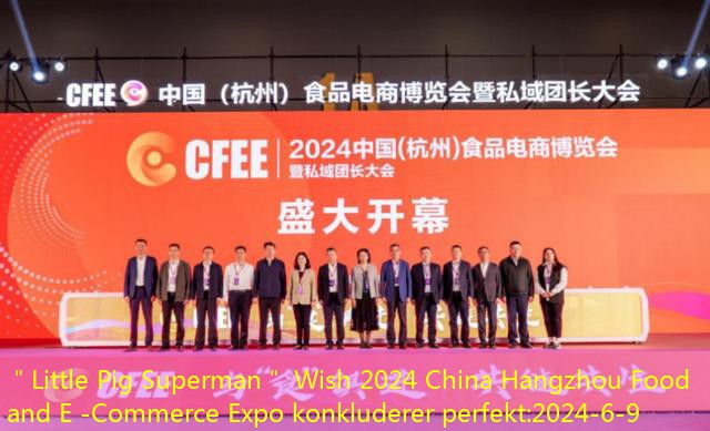 ＂Little Pig Superman＂ Wish 2024 China Hangzhou Food and E -Commerce Expo konkluderer perfekt